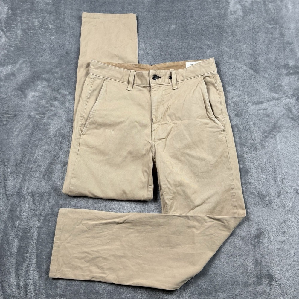 Rag & Bone Standard Issue Mens Chino Pants Beige Khaki 29x28 Made in USA